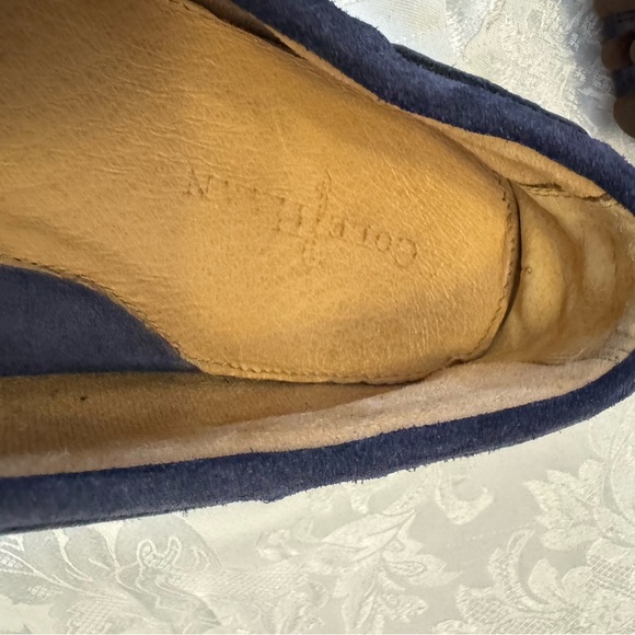 Cole‎ Haan 11M Driving Moccasins Shoe Blue Leather Orange Fringe Kiltie  Preppy - Picture 11 of 11